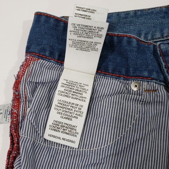 Tommy Hilfiger OS Boot Cut Jeans Size 9/10 Medium Wash 5 Pocket Design - Picture 11 of 12